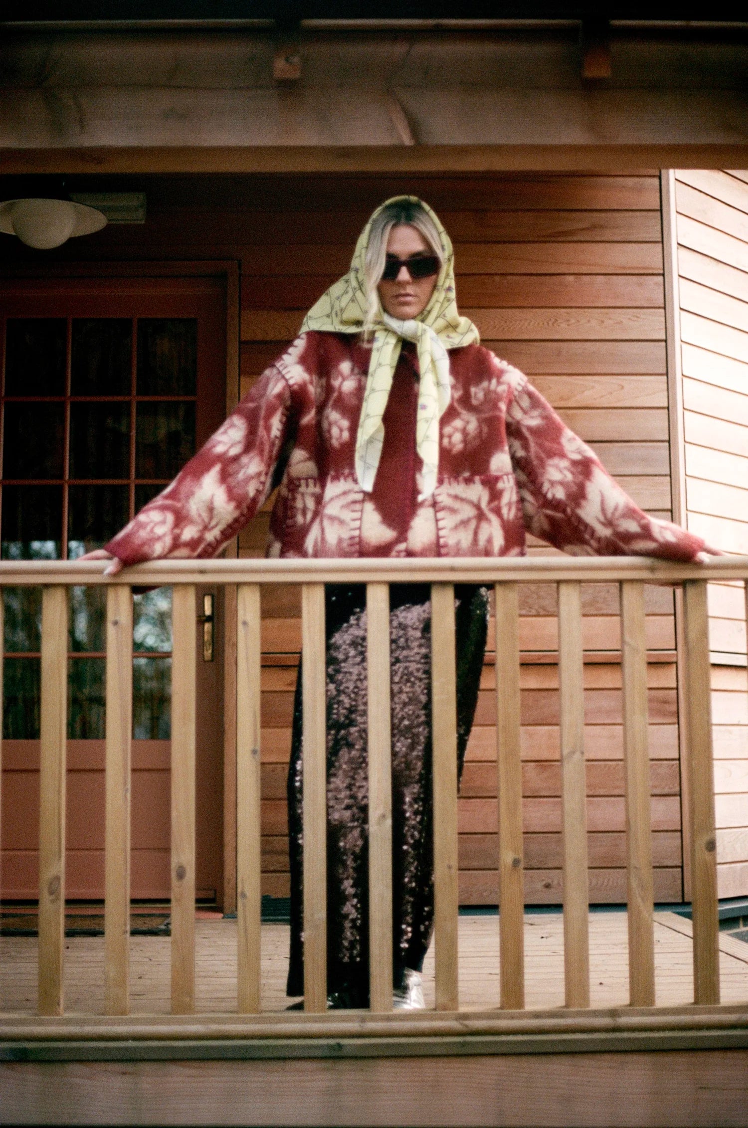 Bordeaux Monochrome Blanket Coat