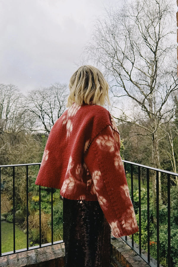 Bordeaux Monochrome Blanket Coat