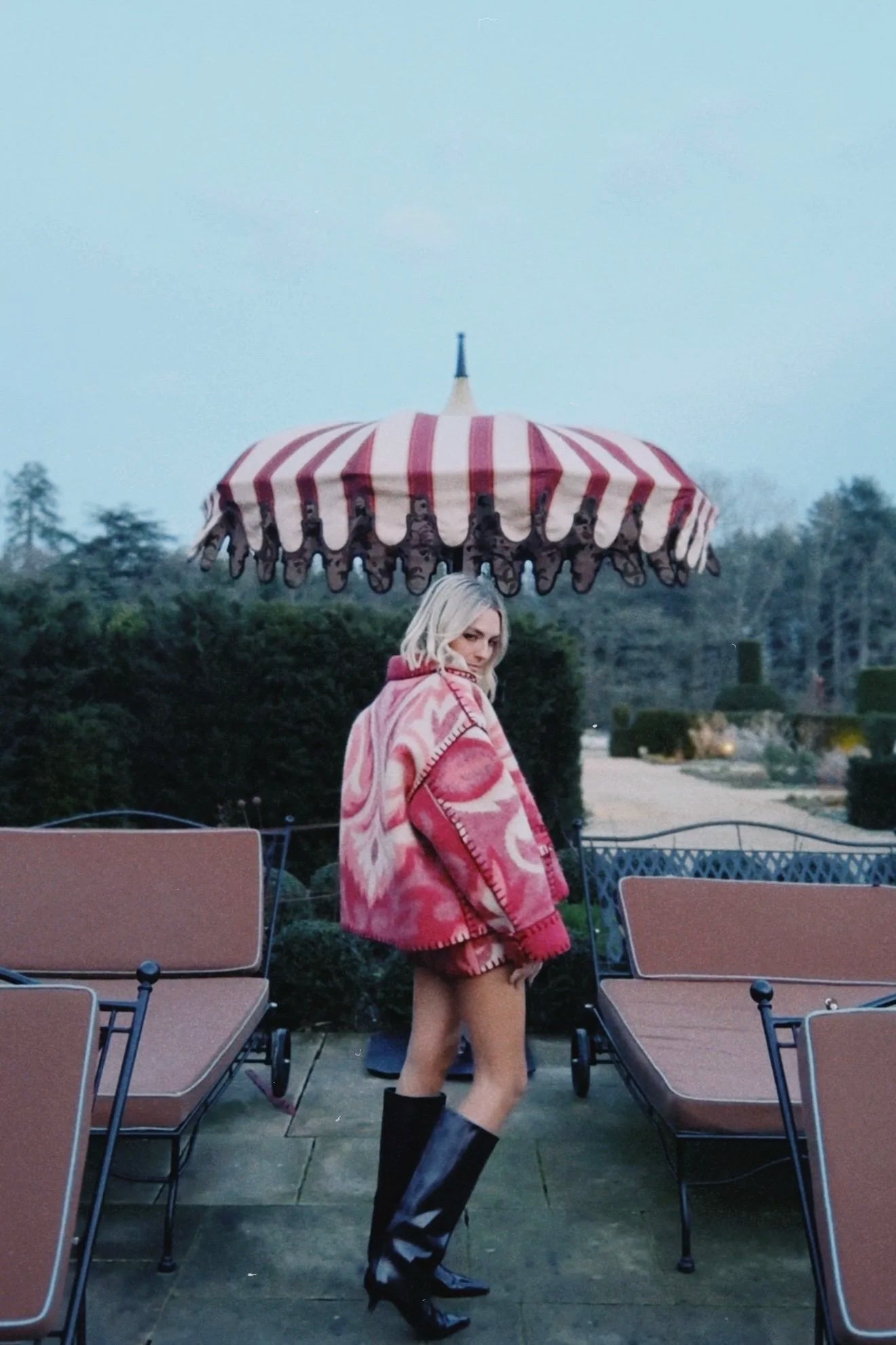 Cherry Rococo Blanket Coat
