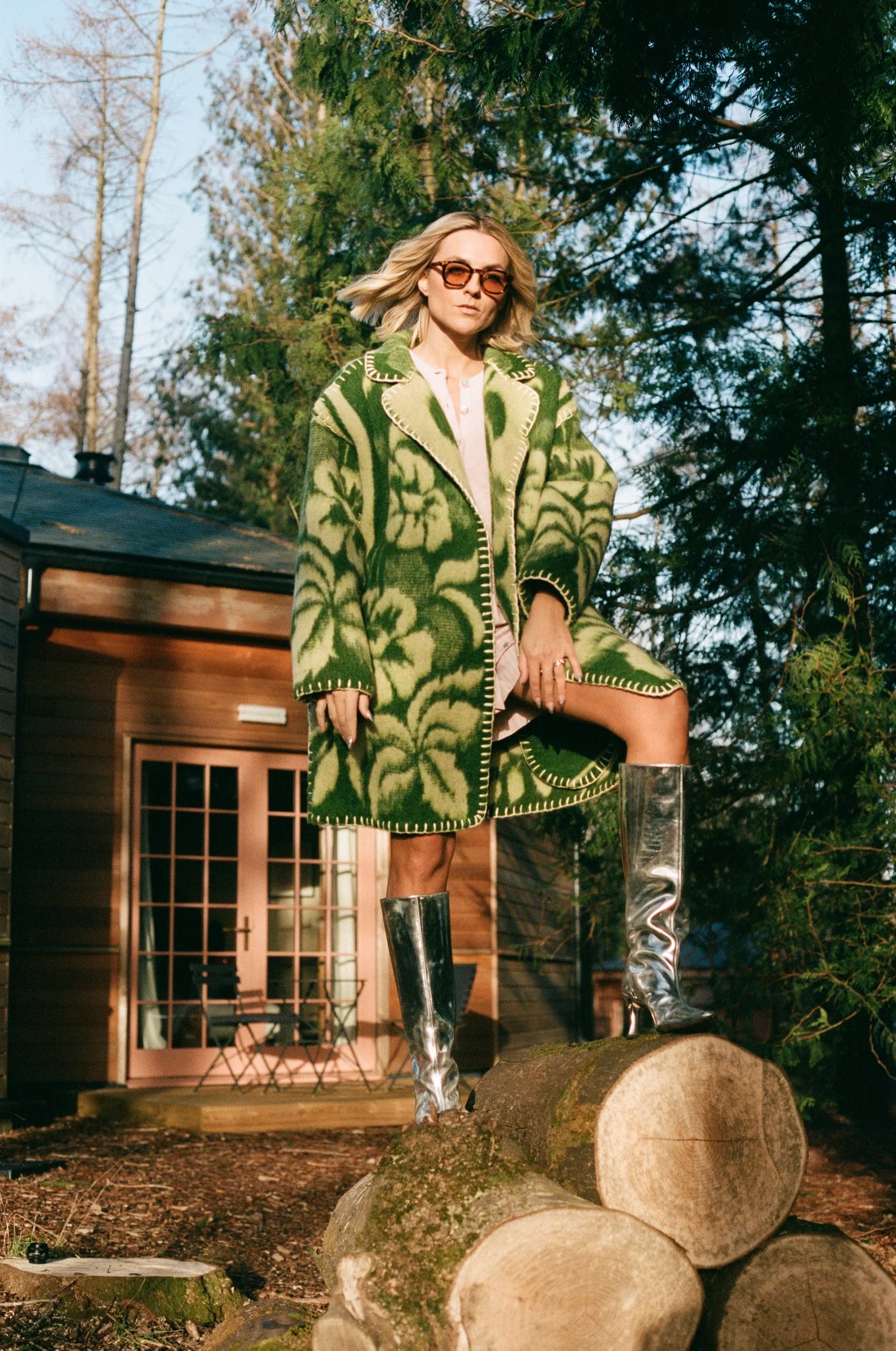 Forest Moss Blanket Coat