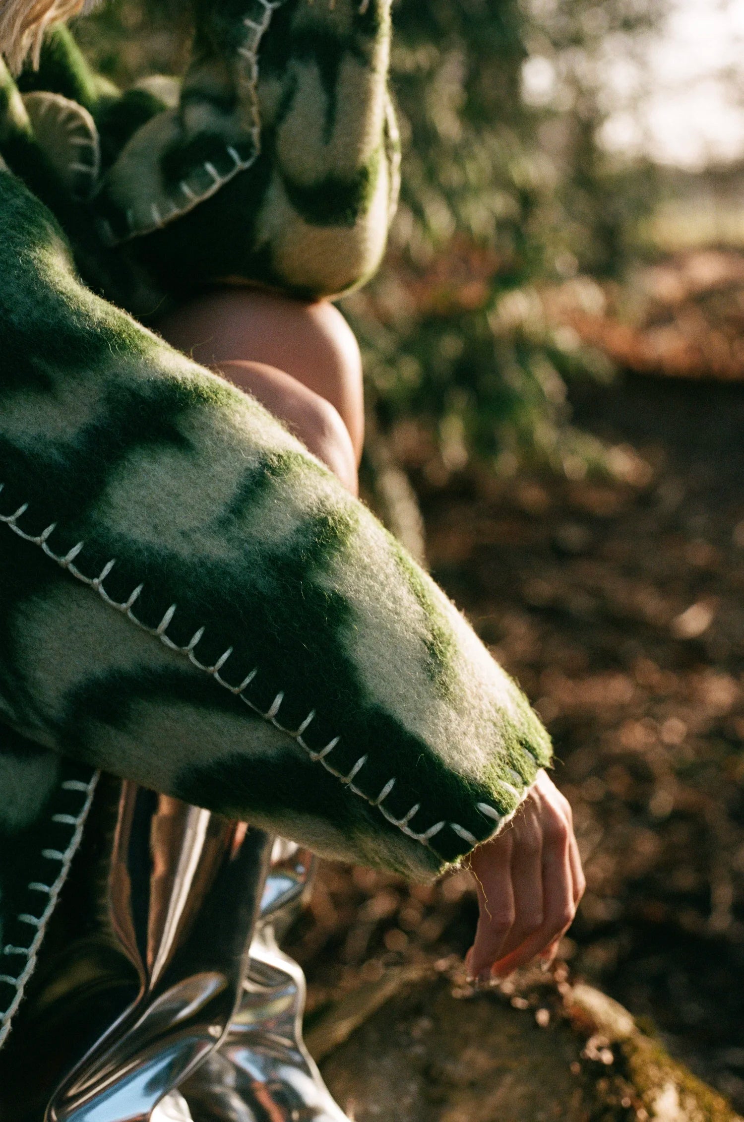 Forest Moss Blanket Coat