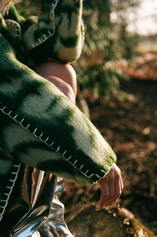 Forest Moss Blanket Coat