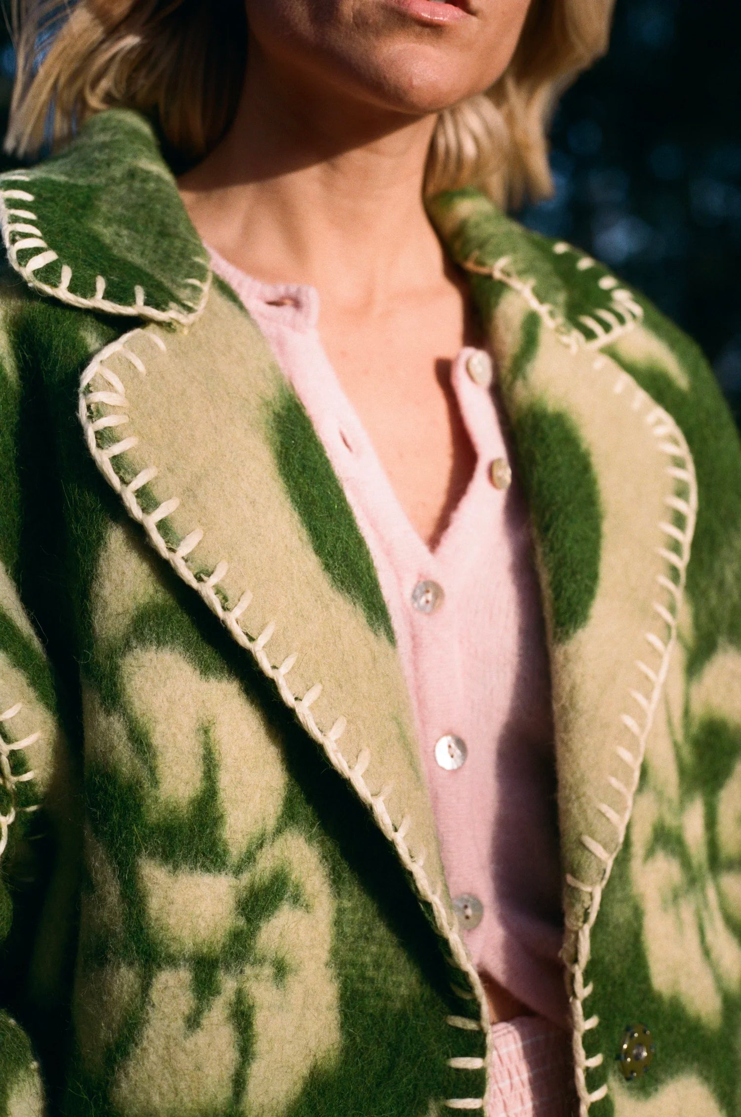 Forest Moss Blanket Coat