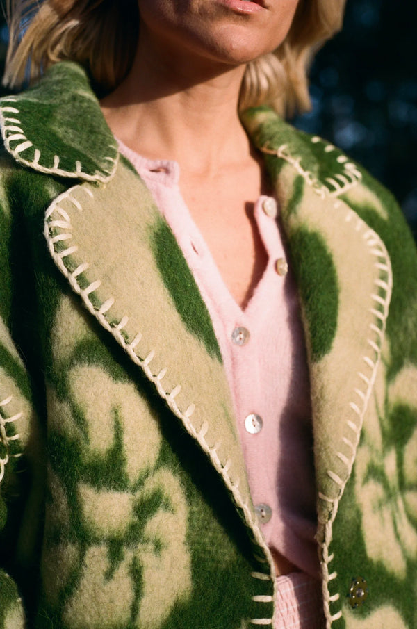 Forest Moss Blanket Coat