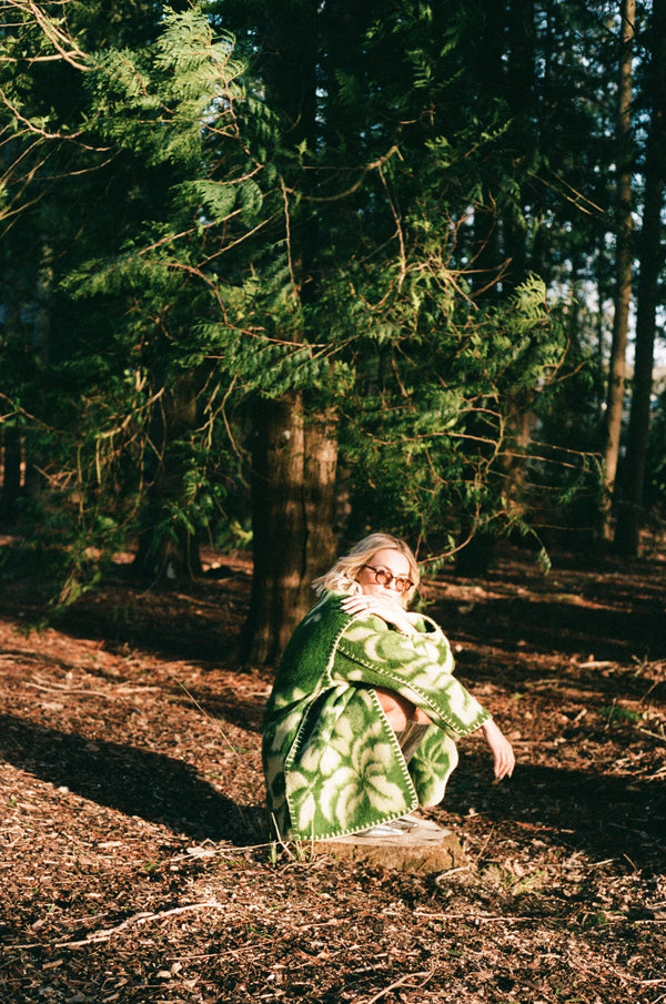 Forest Moss Blanket Coat