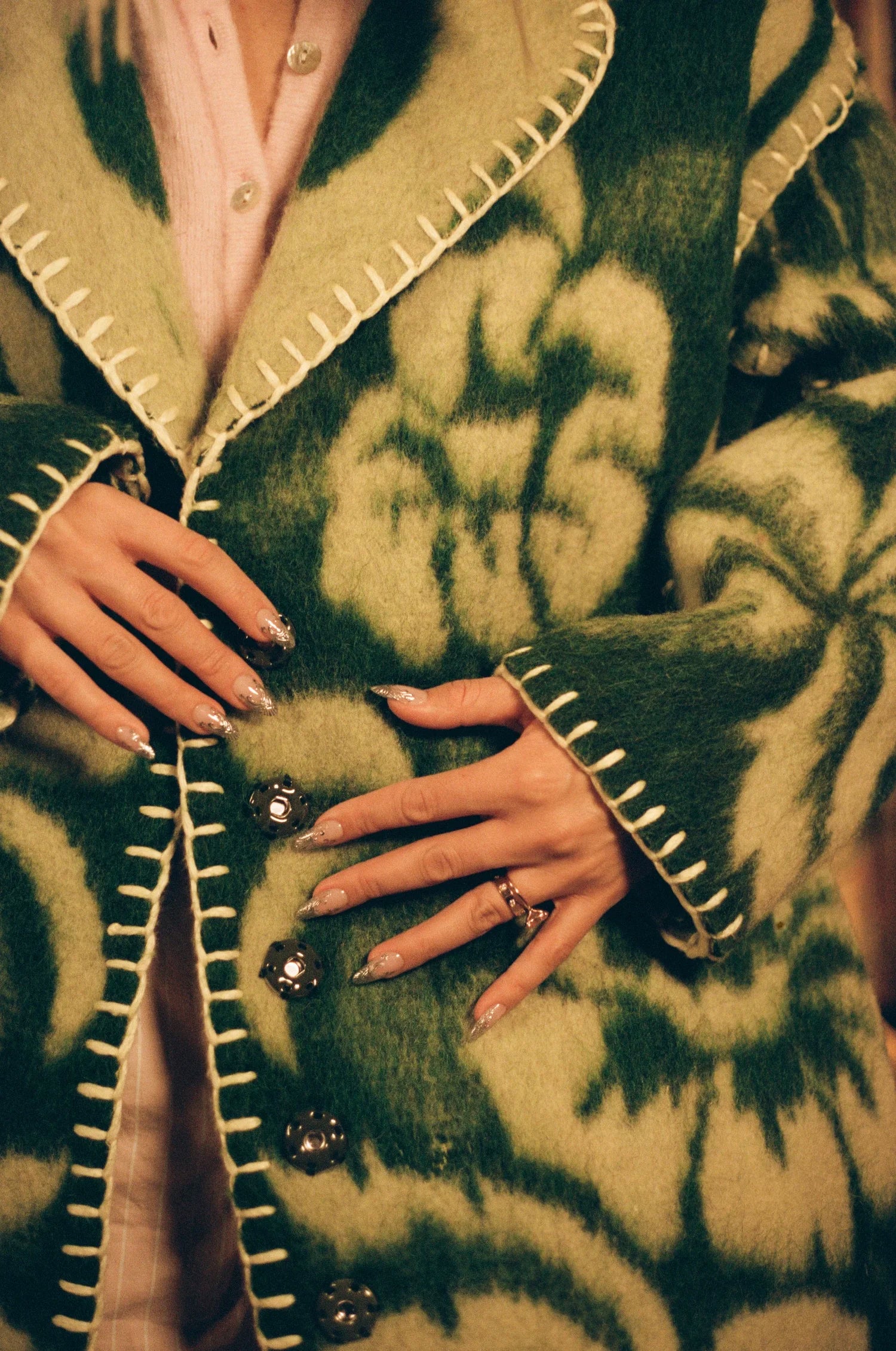 Forest Moss Blanket Coat