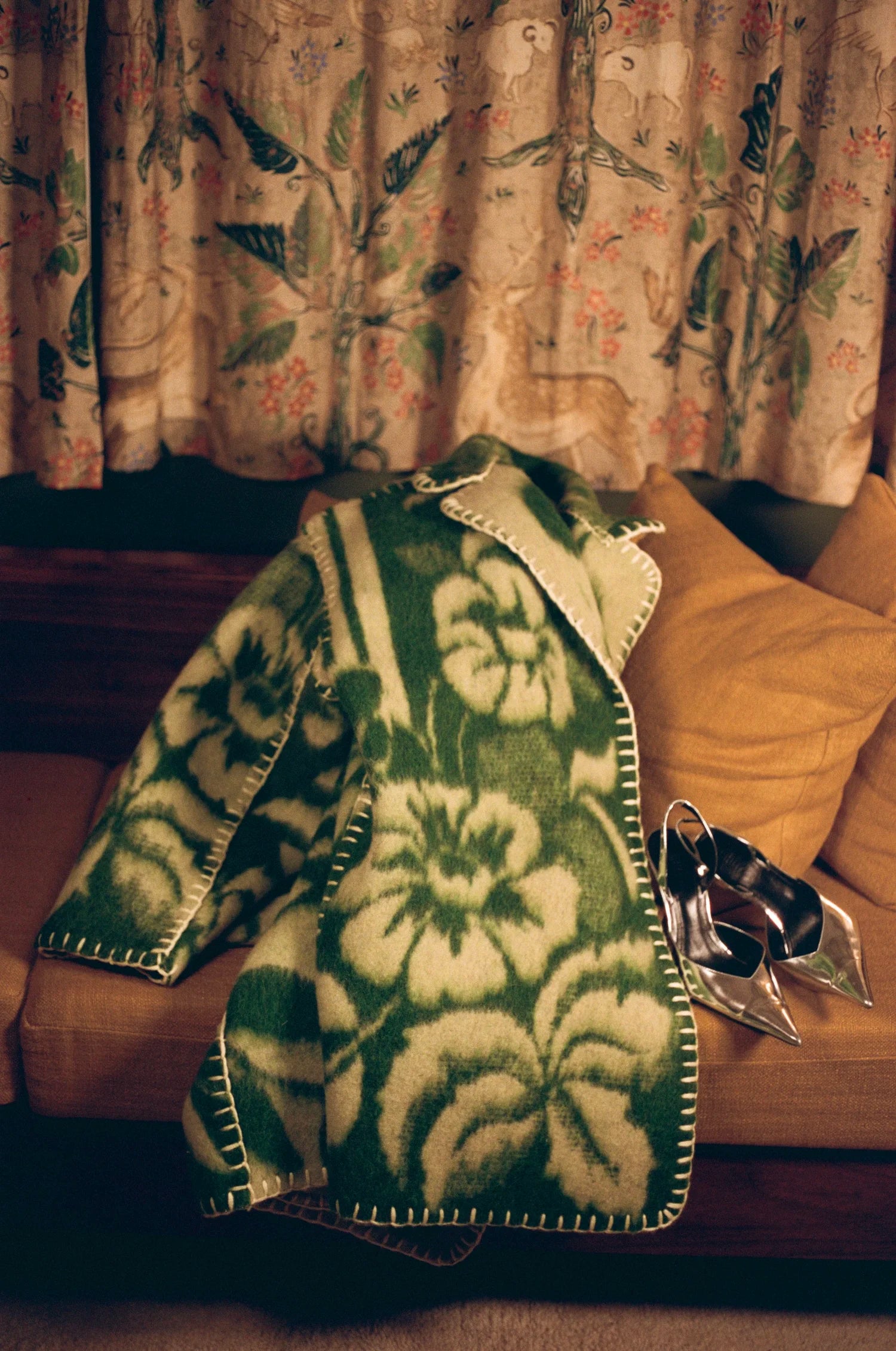 Forest Moss Blanket Coat