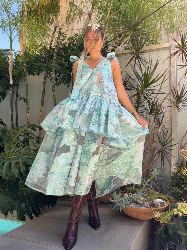 2-in-1 Brocade Dress