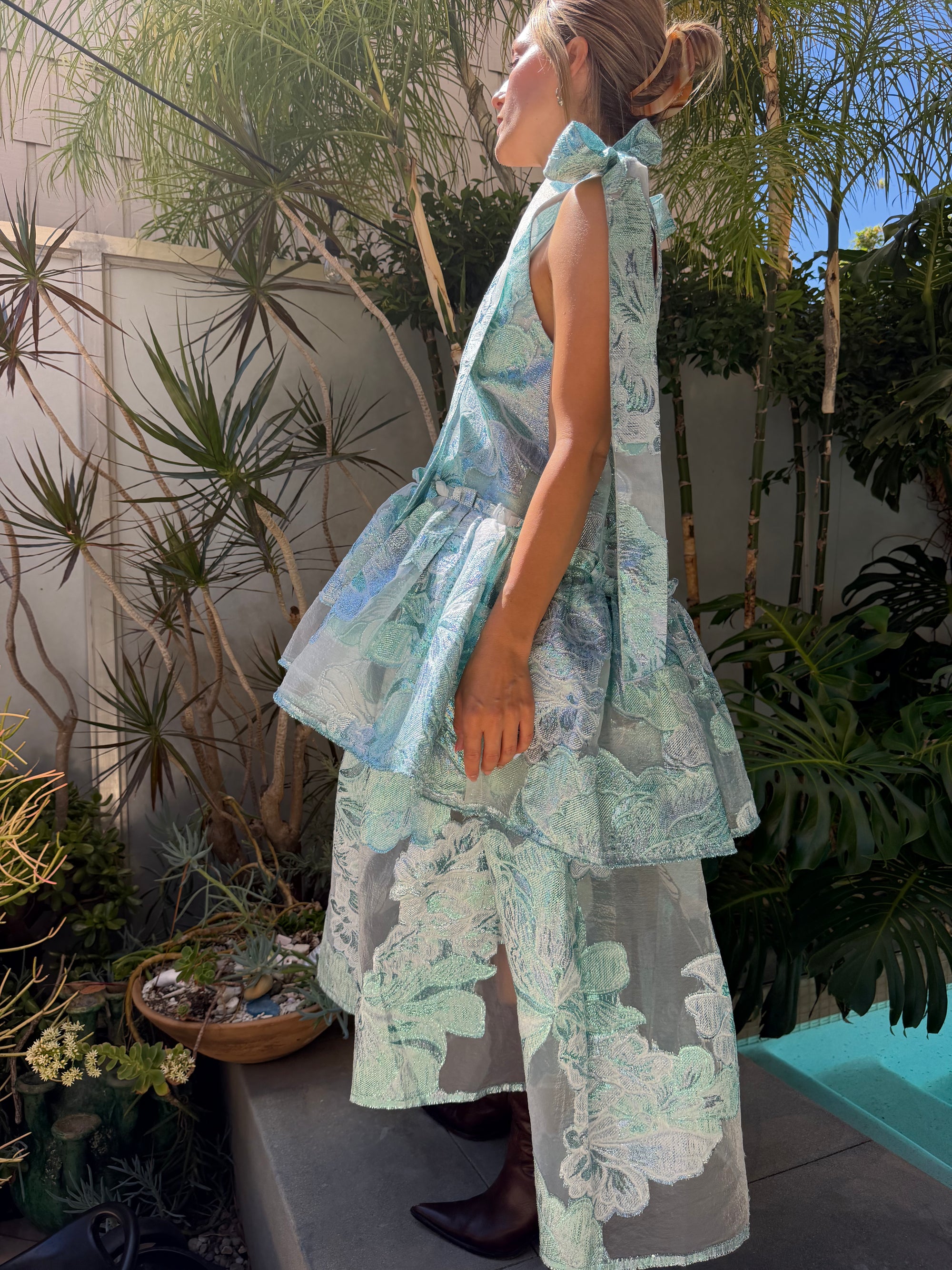 2-in-1 Brocade Dress