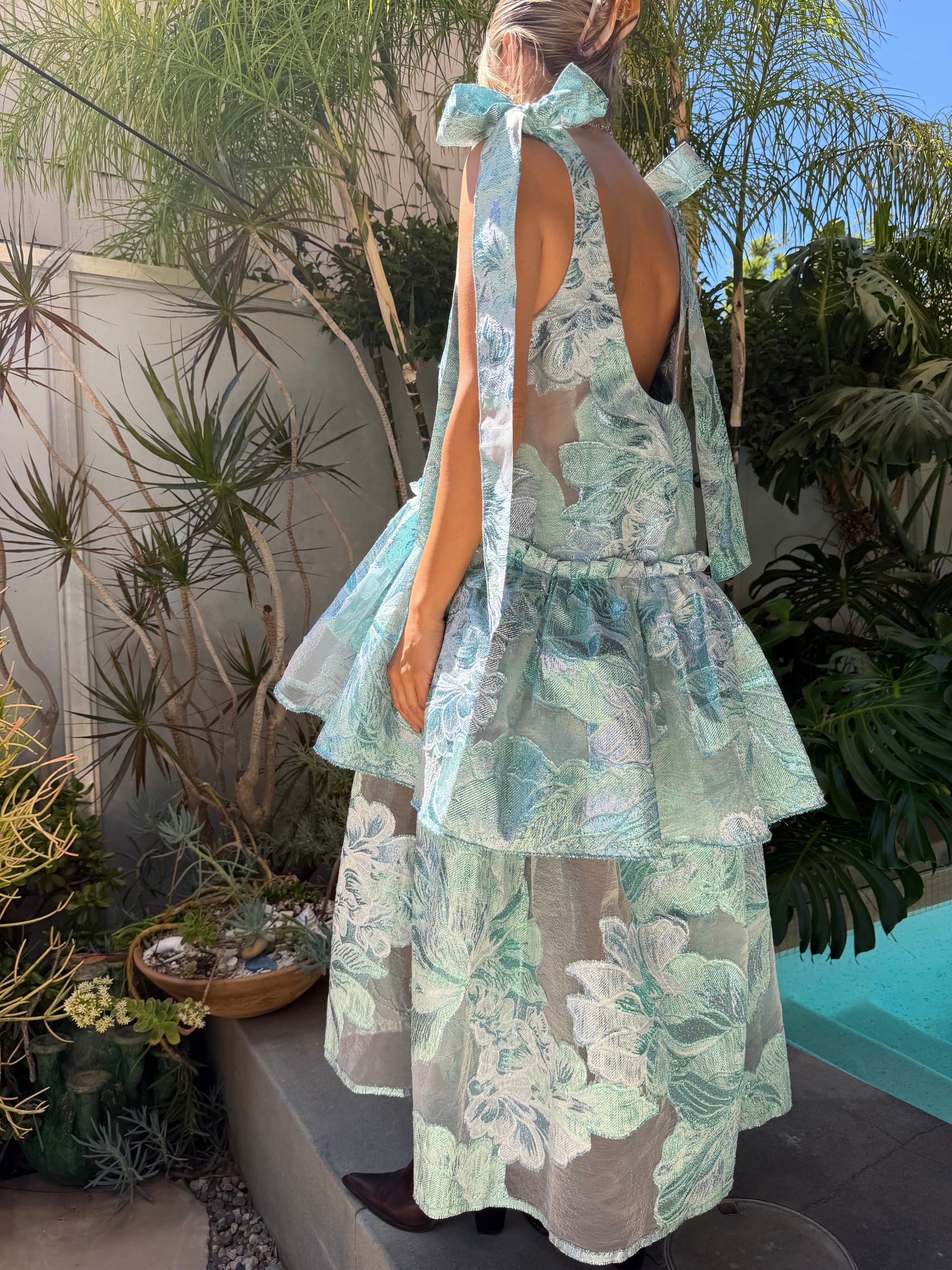 2-in-1 Brocade Dress