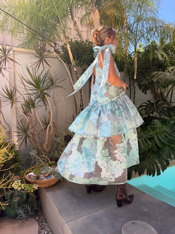 2-in-1 Brocade Dress