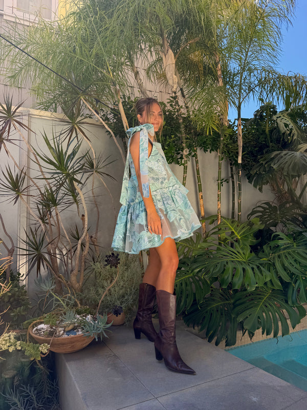 2-in-1 Brocade Dress
