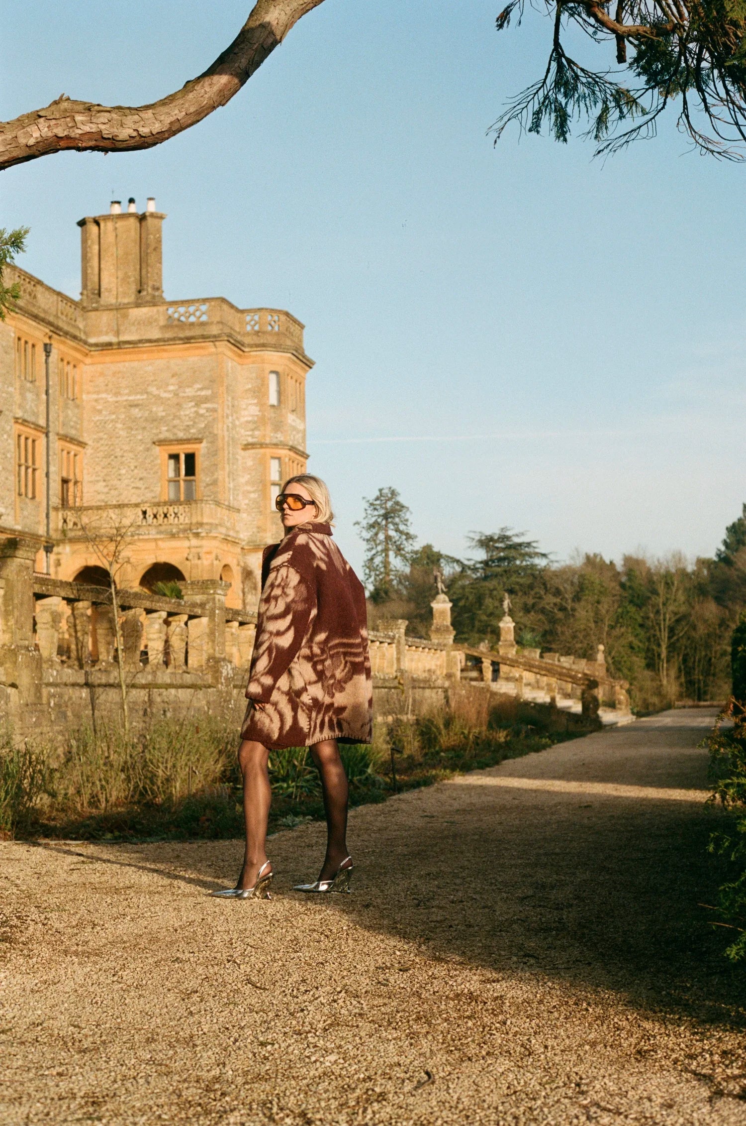 Plum Monochrome Blanket Coat